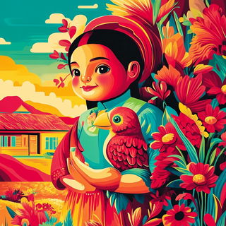 Neonforge Waters style, Midjourney V6.1: traditional folk art