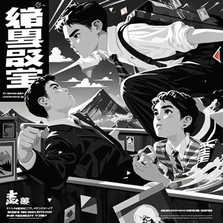 Neonforge Waters style, Midjourney V6.1: black-and-white manga comic strip