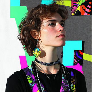 Brushmark Meridianism style, Midjourney V6.1: photographic portrait of female protagonist