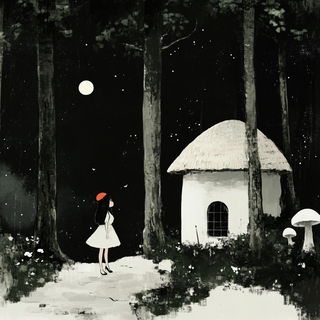 Chromopera style, Midjourney V6.1: retro fairy-tale illustration