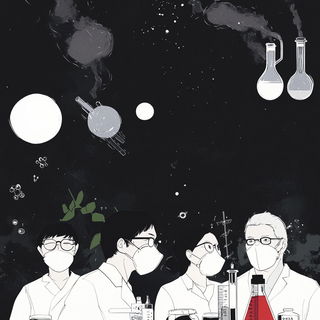 Chromopera style, Midjourney V6.1: editorial illustration for popular scientific magazine cover