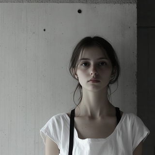 Chromopera style, Midjourney V6.1: photographic portrait of female protagonist