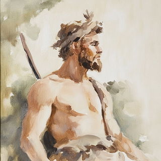 Umbrellatiger style, Midjourney V6.1: classical 18th-century oil painting