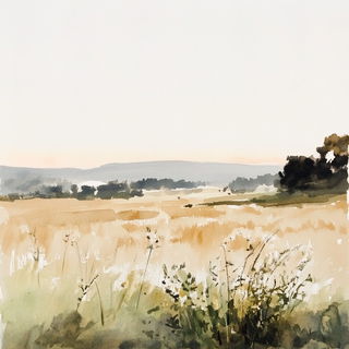 Umbrellatiger style, Midjourney V6.1: realistic landscape photograph of quiet dawn