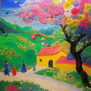 Gothicflow style, Midjourney V6.1: traditional folk art