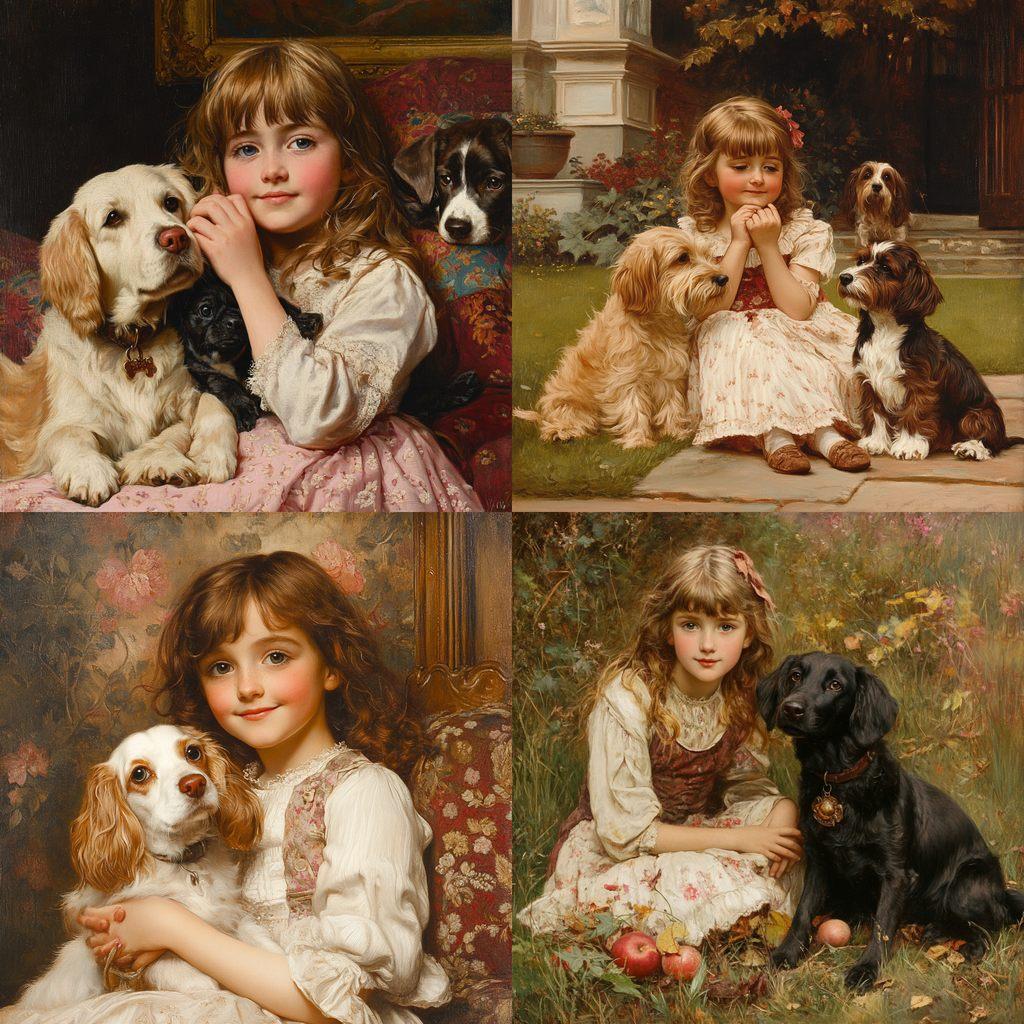 Charles Burton Barber style, Midjourney V6.1, render 1 of 4
