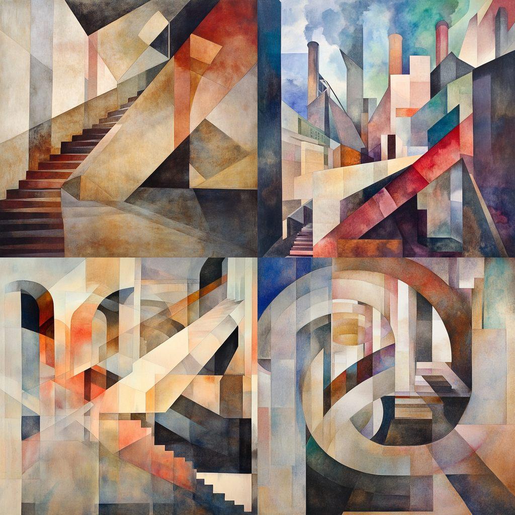 Charles Demuth style, Midjourney V6.1, render 1 of 4