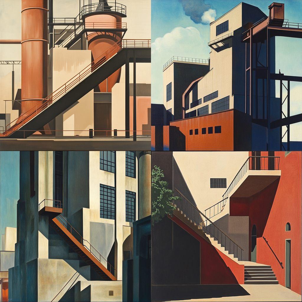 Charles Sheeler style, Midjourney V6.1, render 1 of 4
