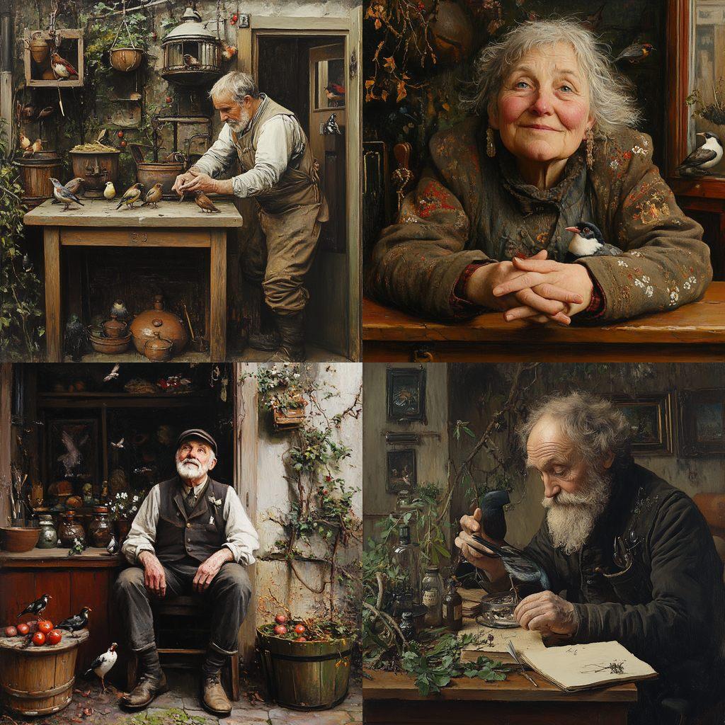 Charles Spencelayh style, Midjourney V6.1, render 1 of 4