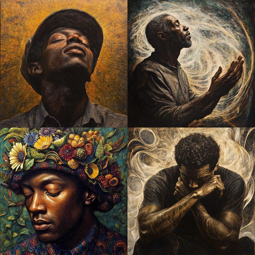 Charles White style, Midjourney V6.1, render 1 of 4