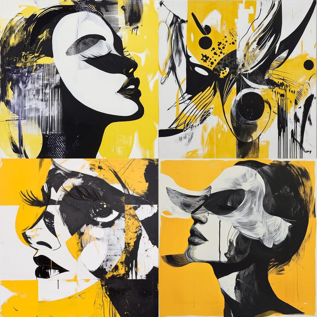 Charline von Heyl style, Midjourney V6.1, render 1 of 4