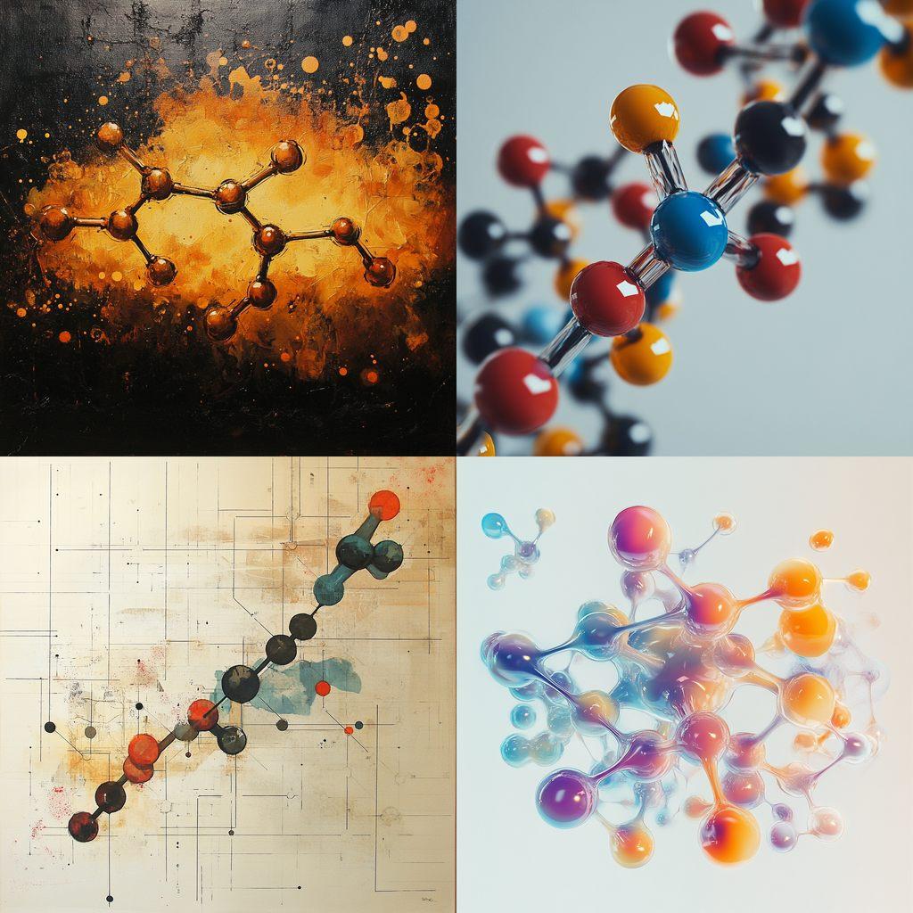 Chemical structure style, Midjourney V6.1, render 1 of 4