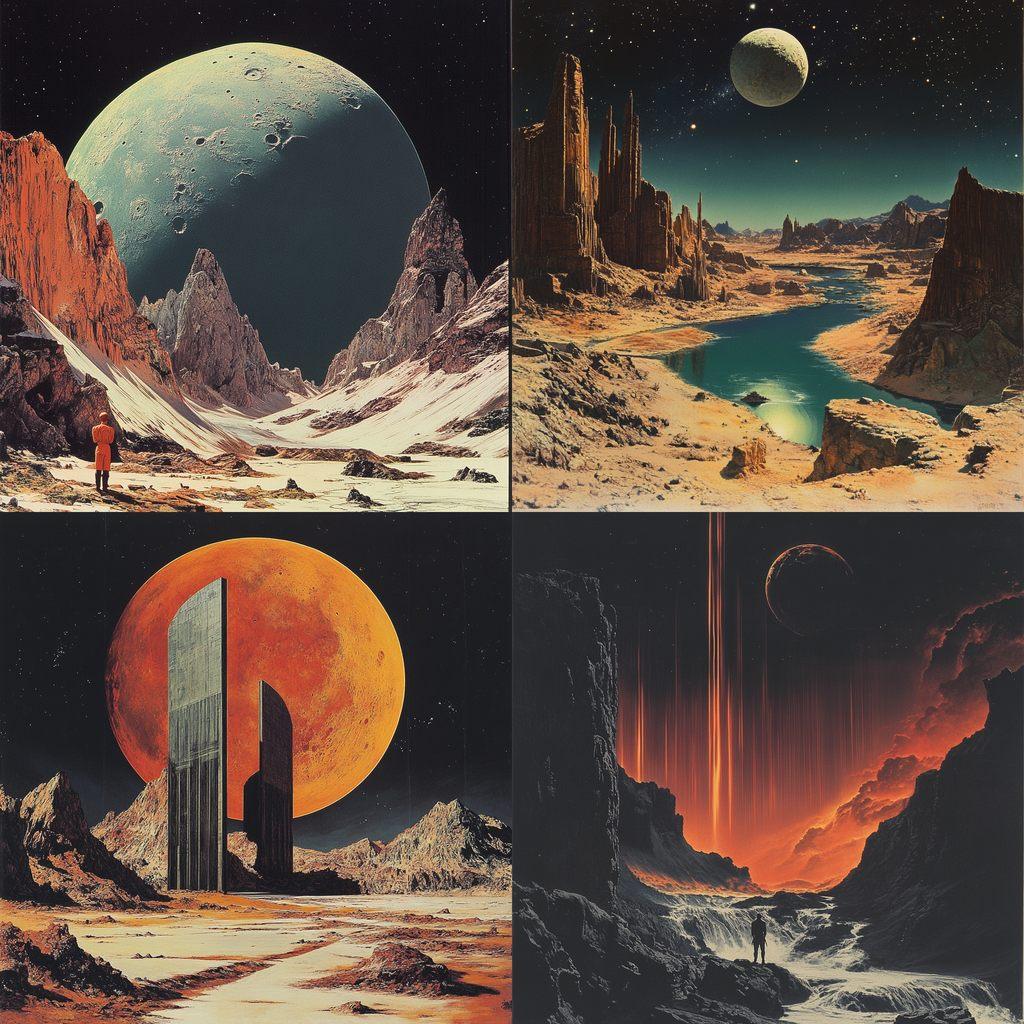 Chesley Bonestell style, Midjourney V6.1, render 1 of 4