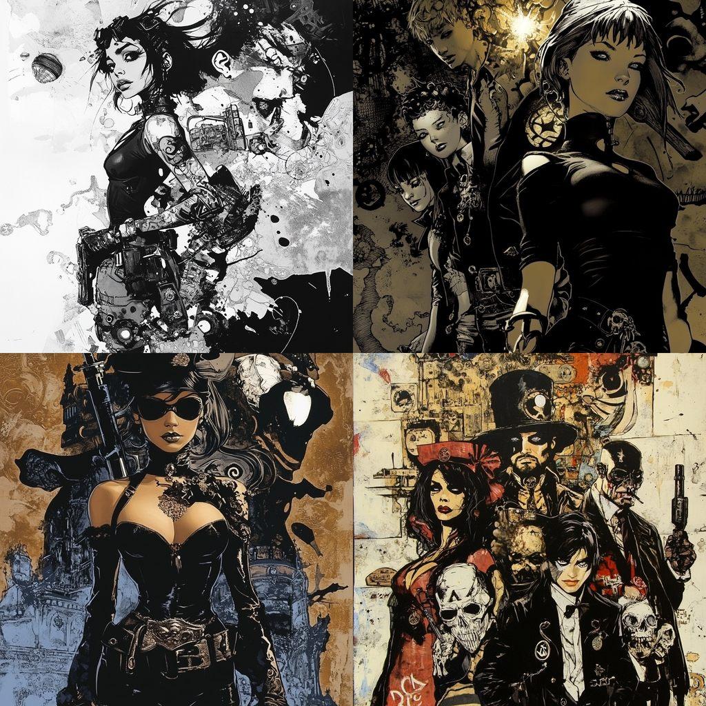 Chris Bachalo style, Midjourney V6.1, render 1 of 4