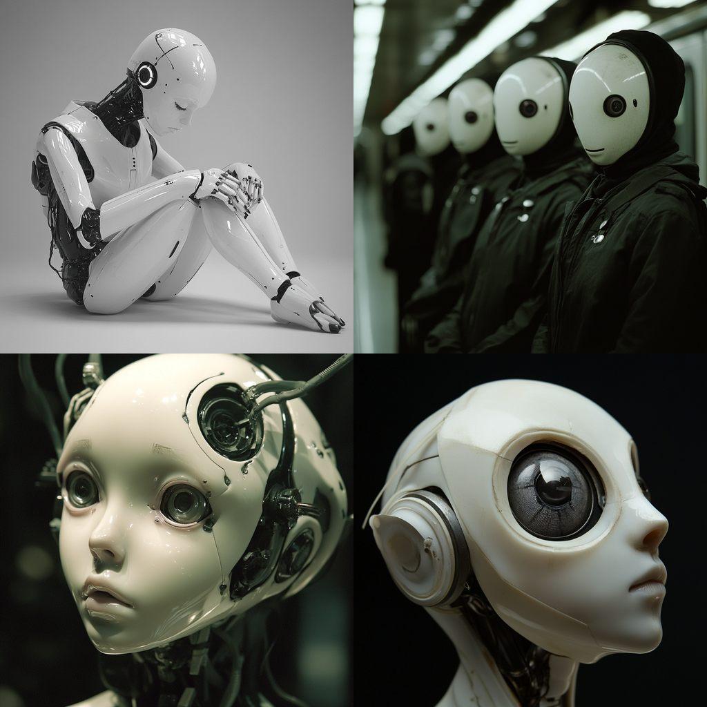 Chris Cunningham style, Midjourney V6.1, render 1 of 4