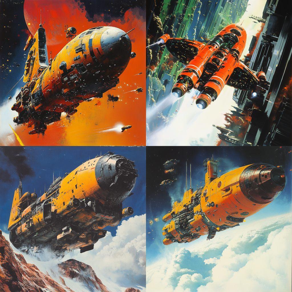 Chris Foss style, Midjourney V6.1, render 1 of 4