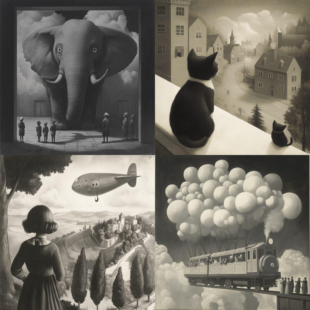 Chris Van Allsburg style, Midjourney V6.1, render 1 of 4