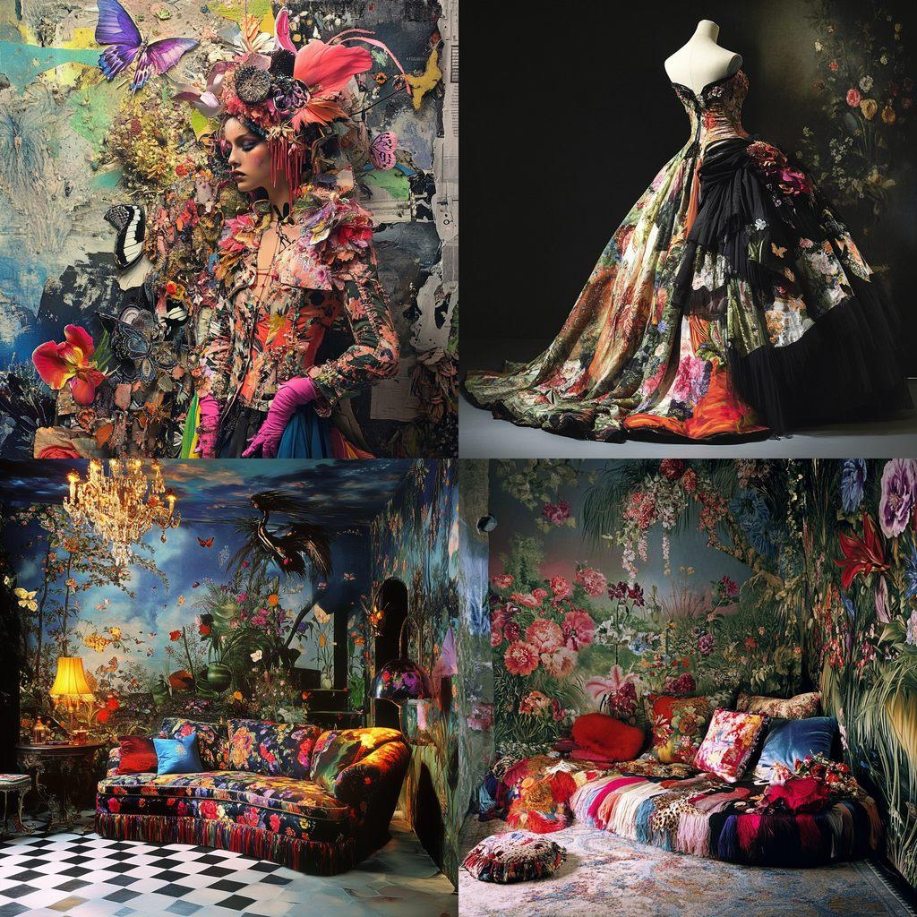 Christian Lacroix style, Midjourney V6.1, render 1 of 4