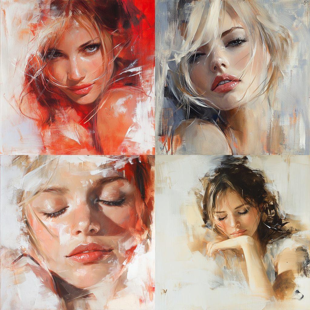Christine Comyn style, Midjourney V6.1, render 1 of 4