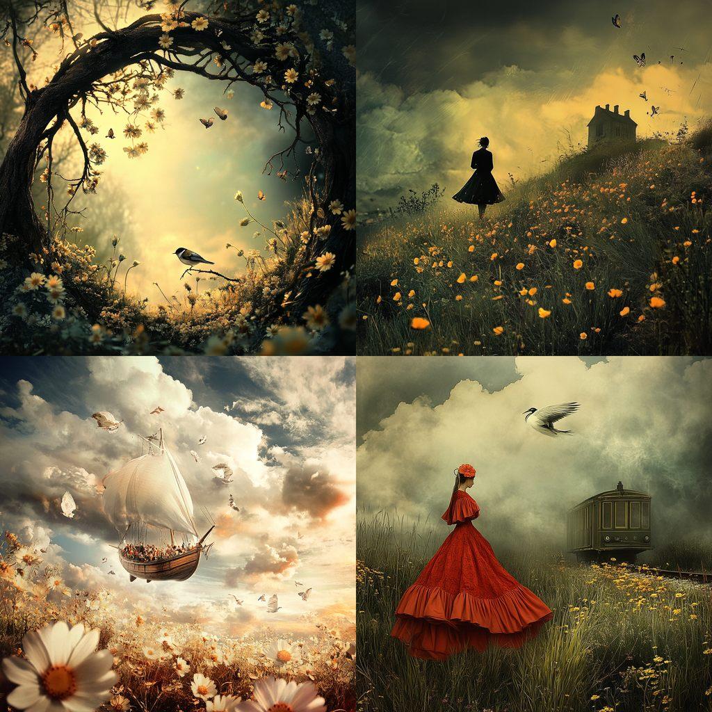 Christine Ellger style, Midjourney V6.1, render 1 of 4