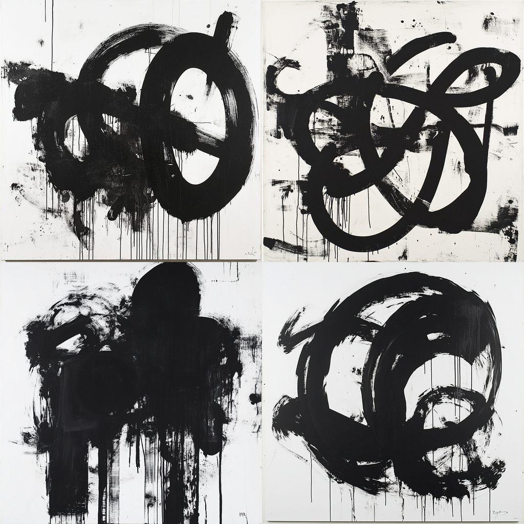 Christopher Wool style, Midjourney V6.1, render 1 of 4