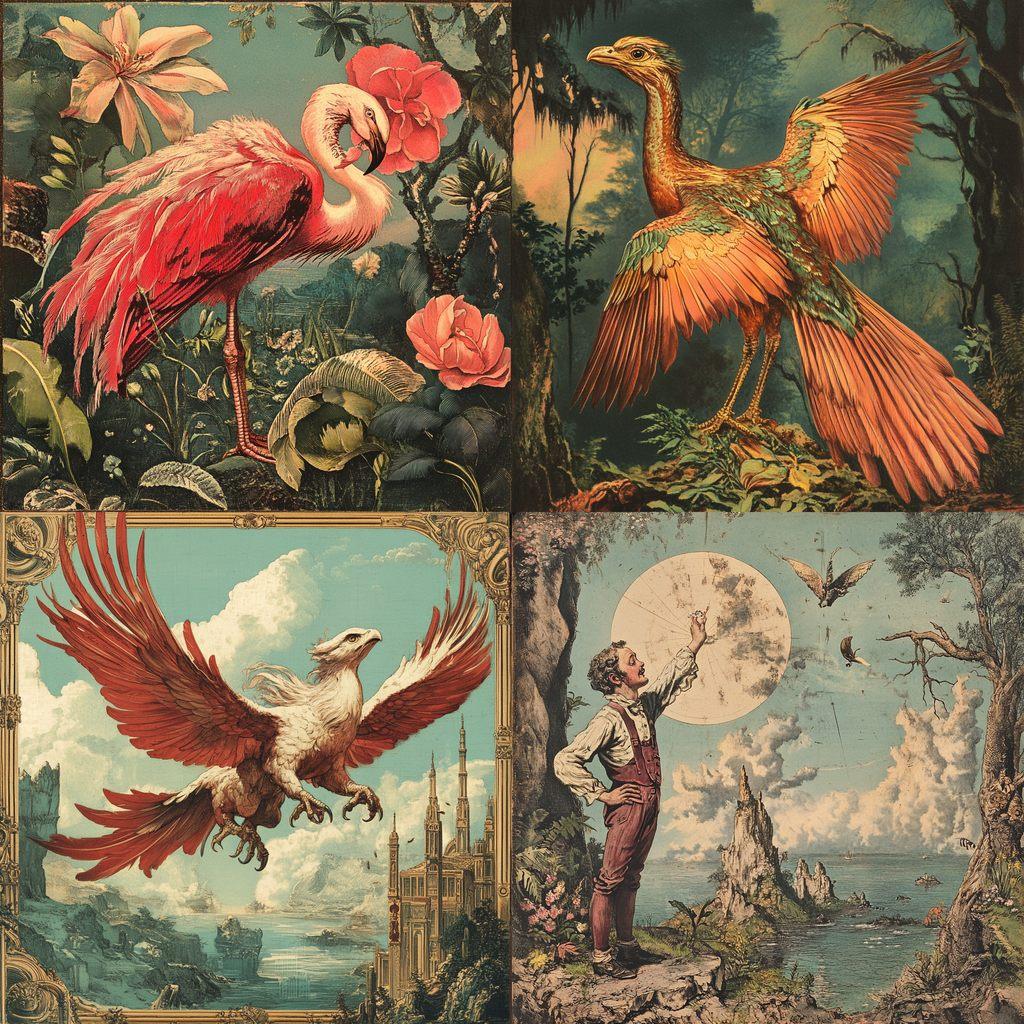 Chromolithography style, Midjourney V6.1, render 1 of 4