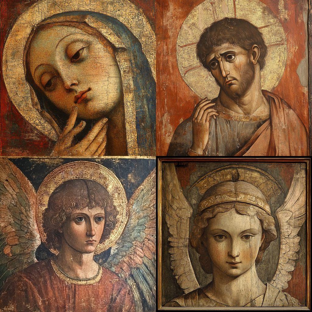 Cimabue style, Midjourney V6.1, render 1 of 4