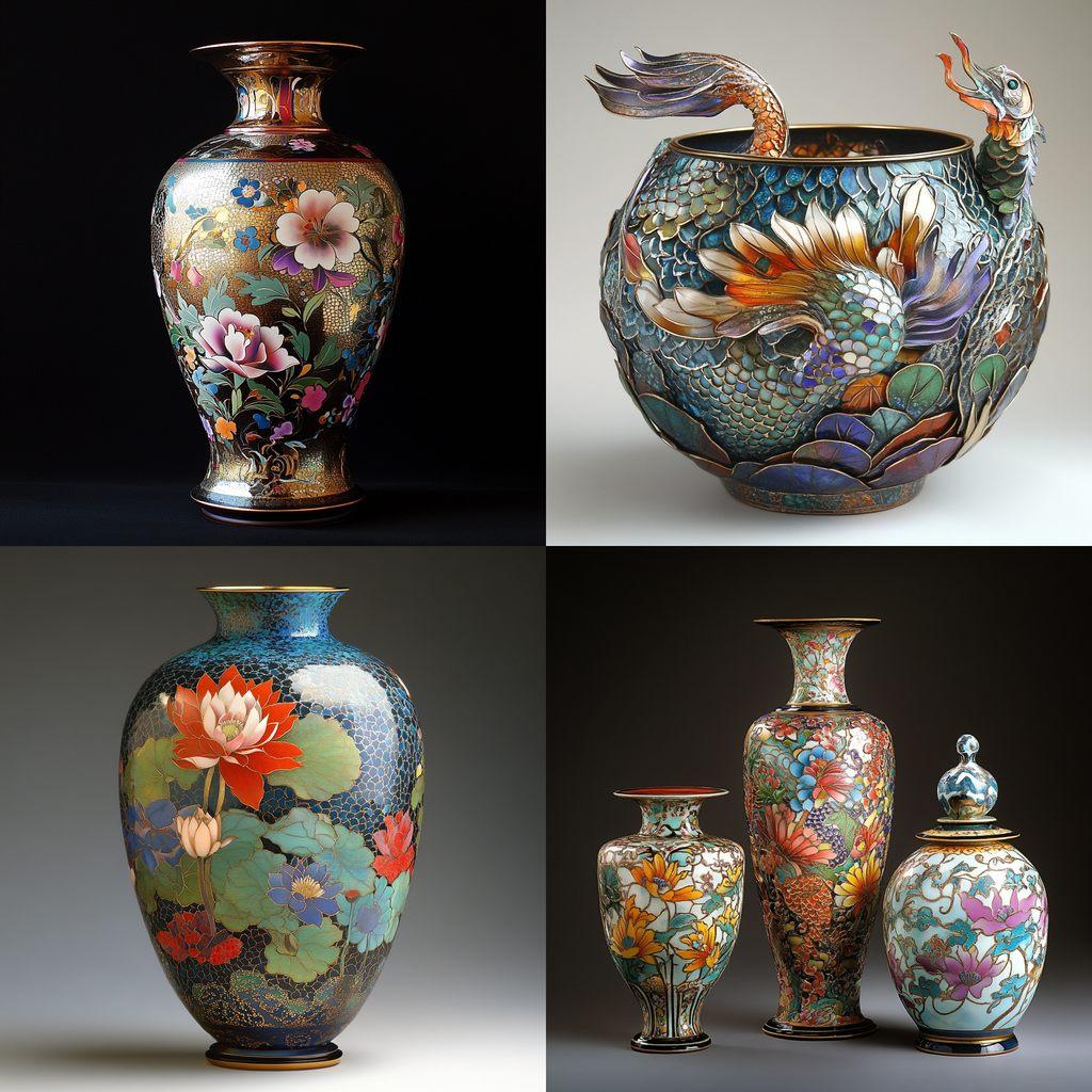 Cloisonnism style, Midjourney V6.1, render 1 of 4