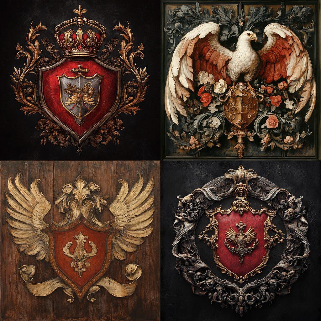 Coat of Arms style, Midjourney V6.1, render 1 of 4