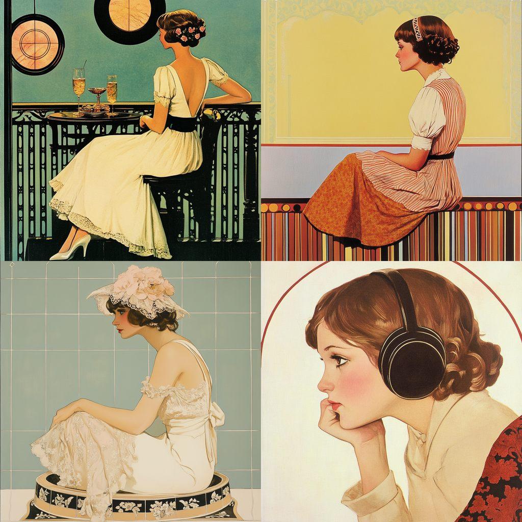 Coles Phillips style, Midjourney V6.1, render 1 of 4