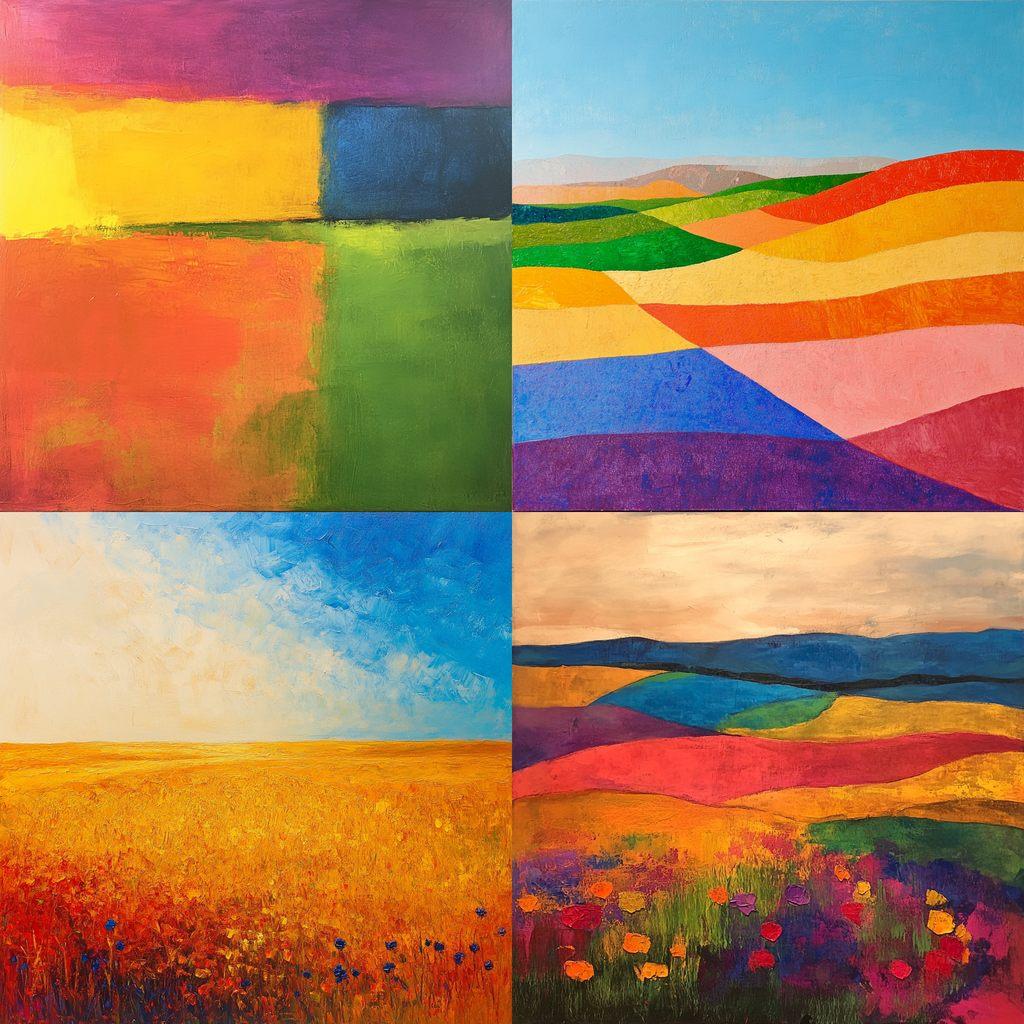 Color field painting style, Midjourney V6.1, render 1 of 4