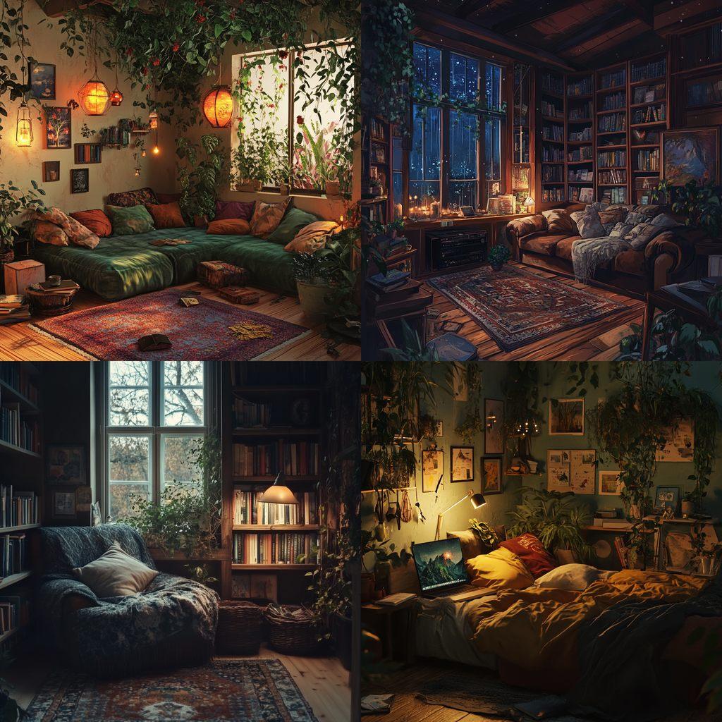 Comfy atmosphere style, Midjourney V6.1, render 1 of 4