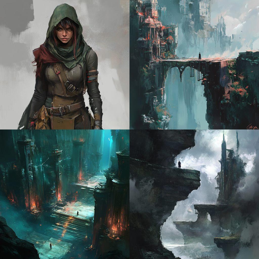 Concept art style, Midjourney V6.1, render 1 of 4