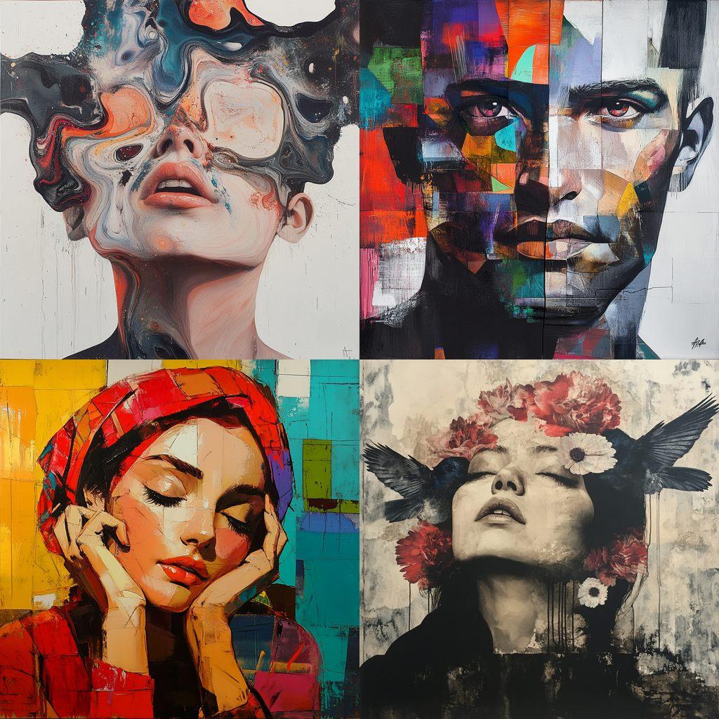 Contemporary art style, Midjourney V6.1, render 1 of 4