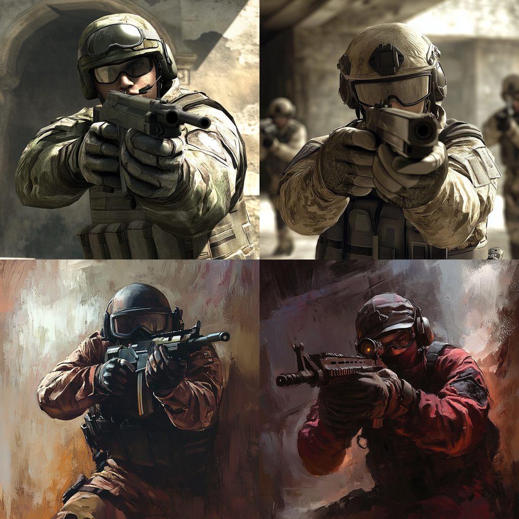 Counter-Strike style, Midjourney V6.1, render 1 of 4
