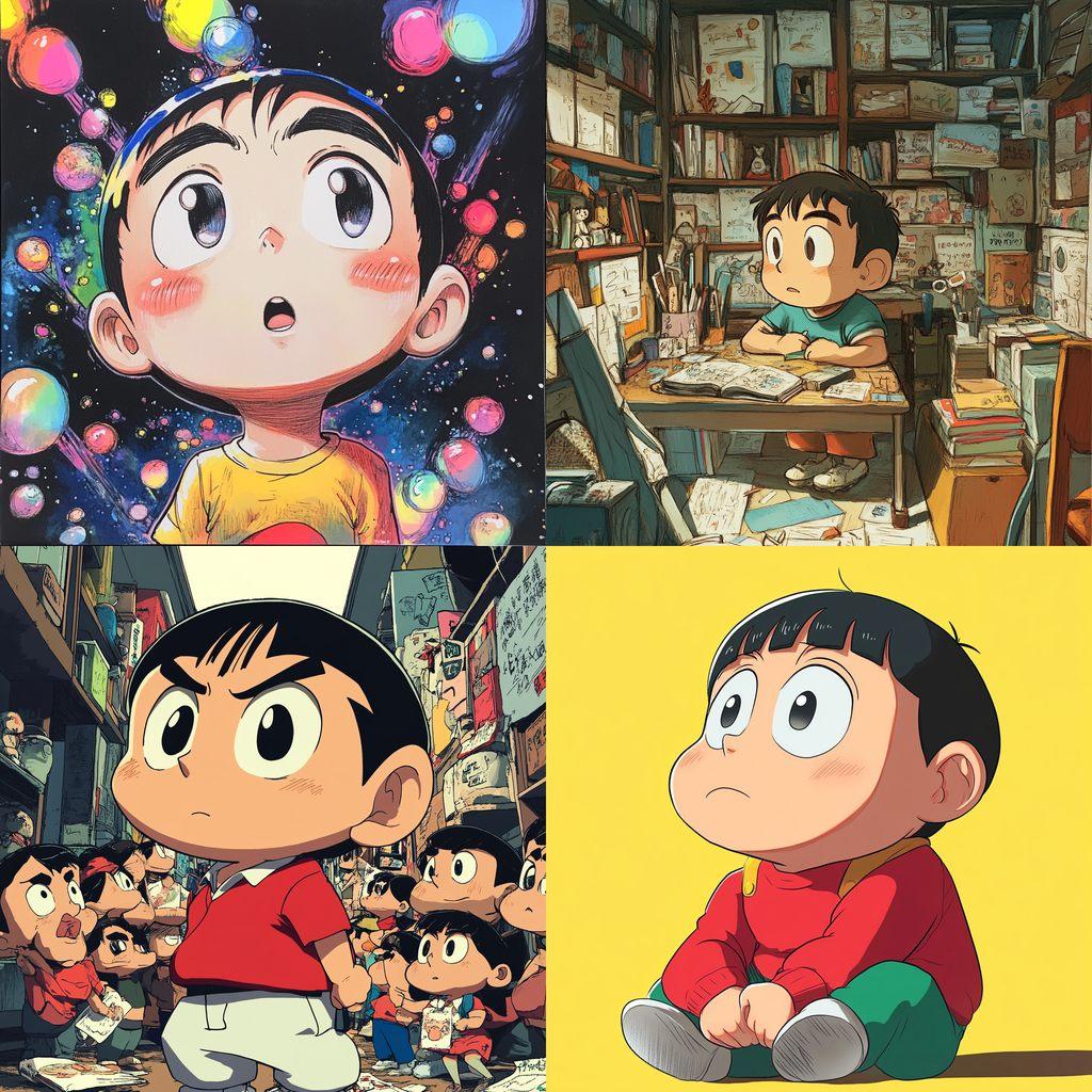 Crayon Shin-chan style, Midjourney V6.1, render 1 of 4