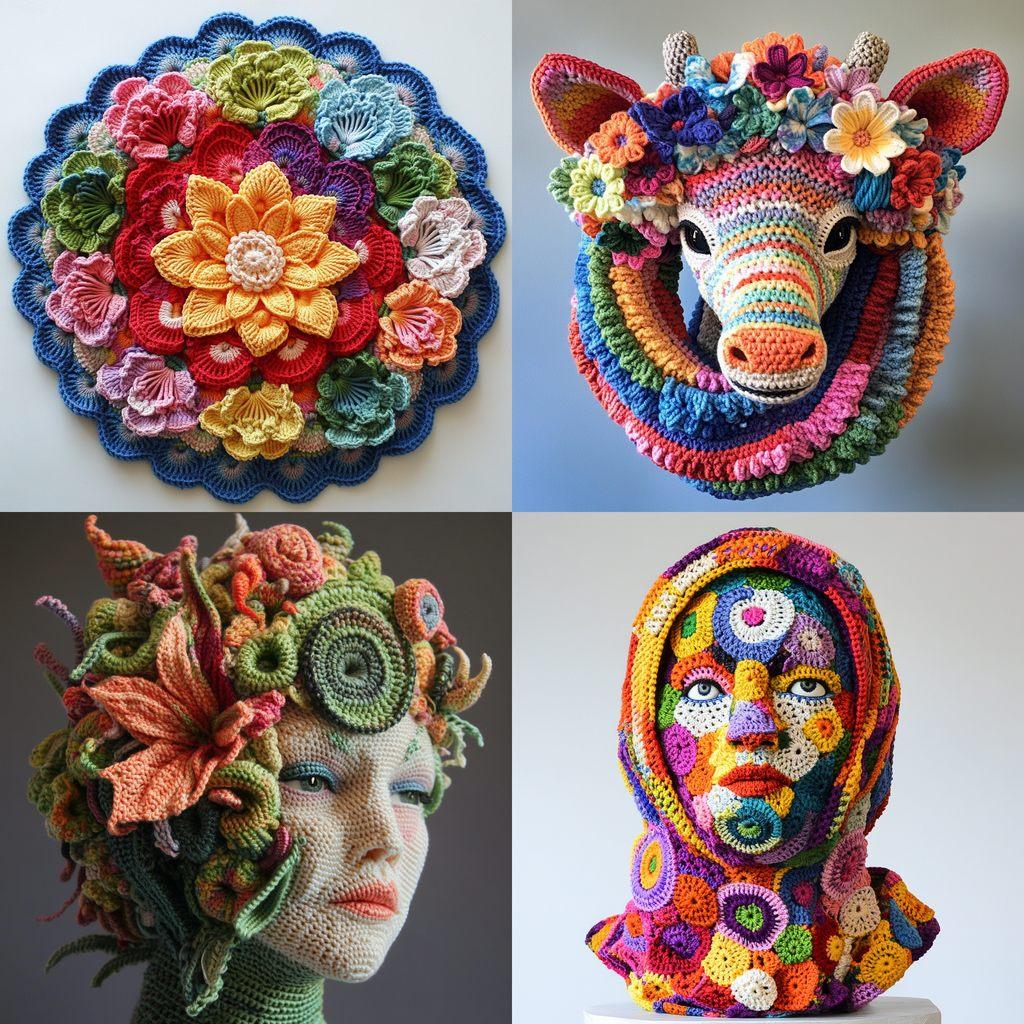 Crocheted style, Midjourney V6.1, render 1 of 4