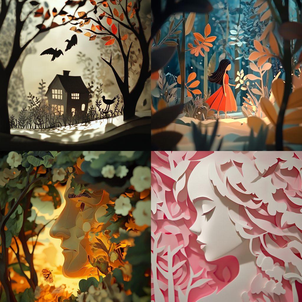 Cutout animation style, Midjourney V6.1, render 1 of 4