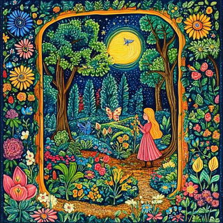 Terracework style, Midjourney V6.1: retro fairy-tale illustration