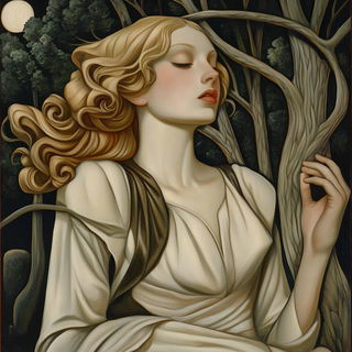 Mosaic Silhouette Deco style, Midjourney V6.1: retro fairy-tale illustration