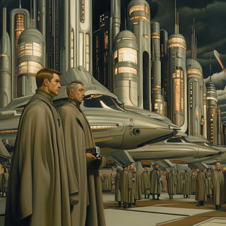 Mosaic Silhouette Deco style, Midjourney V6.1: cinematic shot from sci-fi movie
