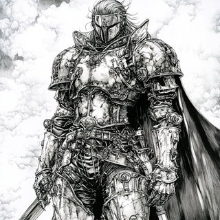 Cryocanyon style, Midjourney V6.1: concept art character design of retropunk steam knight