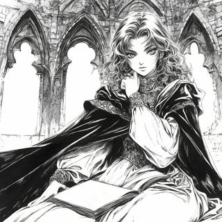Cryocanyon style, Midjourney V6.1: black-and-white manga comic strip