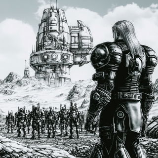 Cryocanyon style, Midjourney V6.1: cinematic shot from sci-fi movie