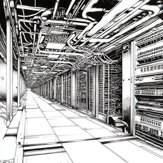 Cryocanyon style, Midjourney V6.1: technical infrastructure blueprint schematics