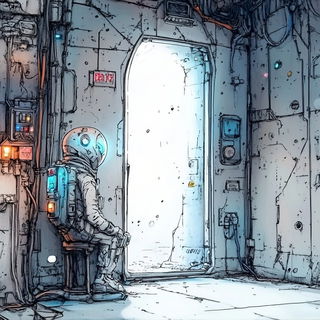 Needlemoon style, Midjourney V6.1: cinematic shot from sci-fi movie