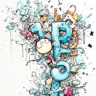 Needlemoon style, Midjourney V6.1: typographic composition with large letters