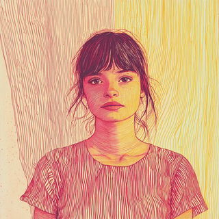 Castellopulp style, Midjourney V6.1: photographic portrait of female protagonist