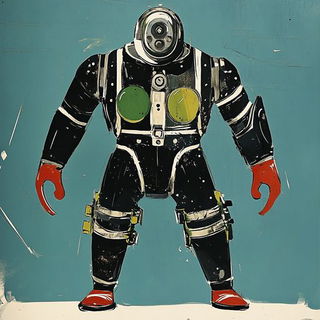 Petalfauna style, Midjourney V6.1: concept art character design of retropunk steam knight