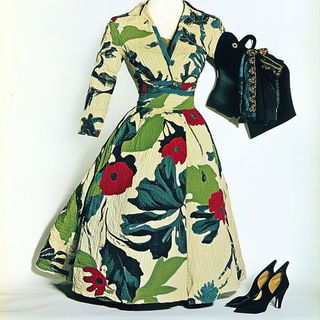 Petalfauna style, Midjourney V6.1: haute-couture fashion outfit